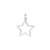 925 STERLING SILVER 5 POINTS STAR FLAT PENDANT F62166