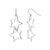 925 STERLING SILVER DANGLED STAR EARRINGS F62555