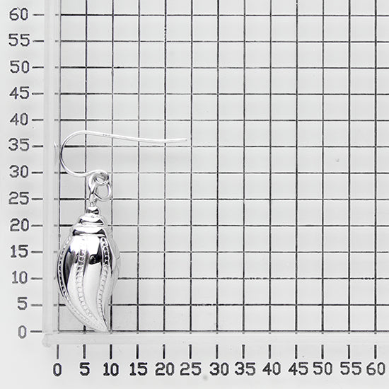 925 STERLING SILVER DANGLED CONCH EARRINGS F68326