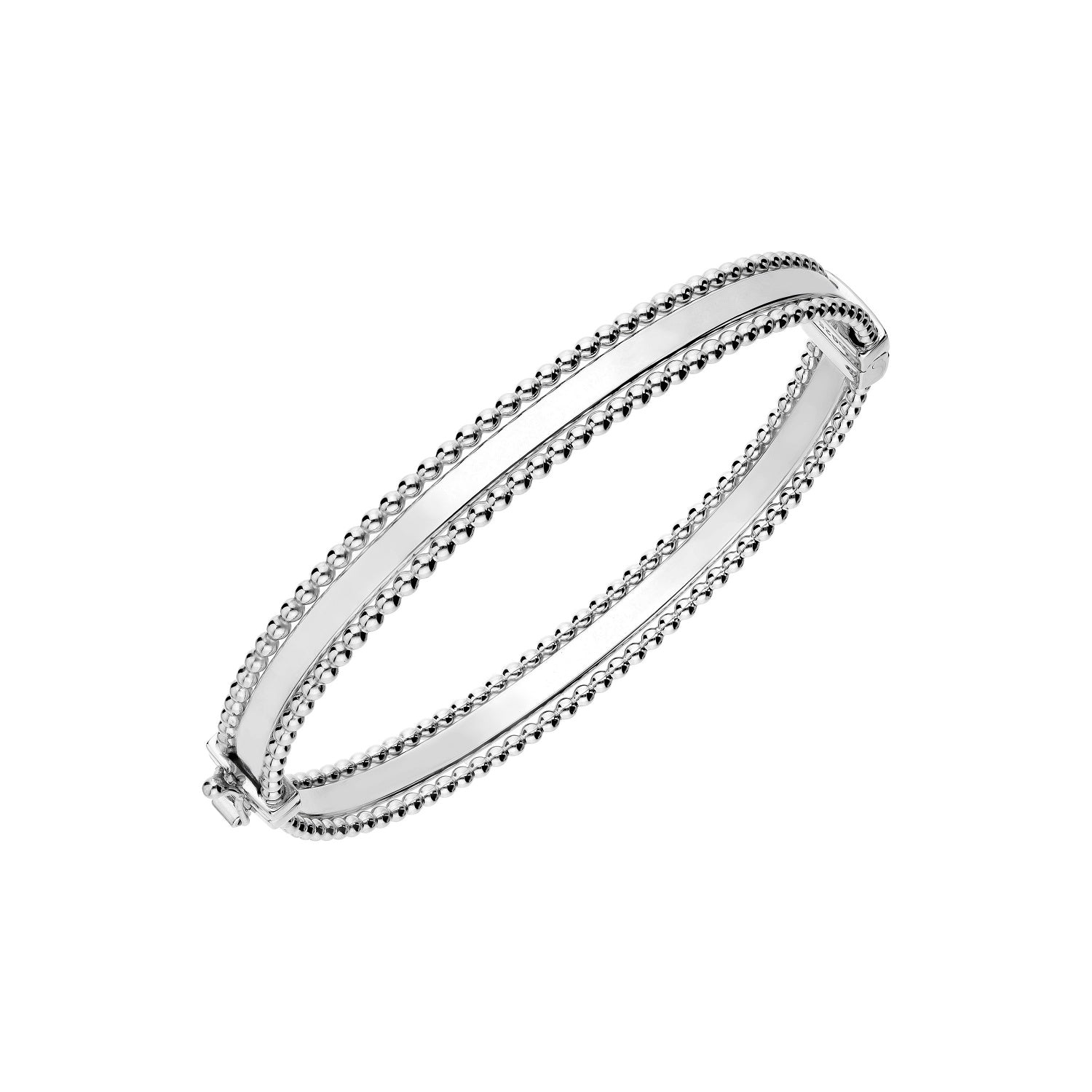 925 STERLING SILVER CLASSIC EDGED HINGED BANGLE F68369