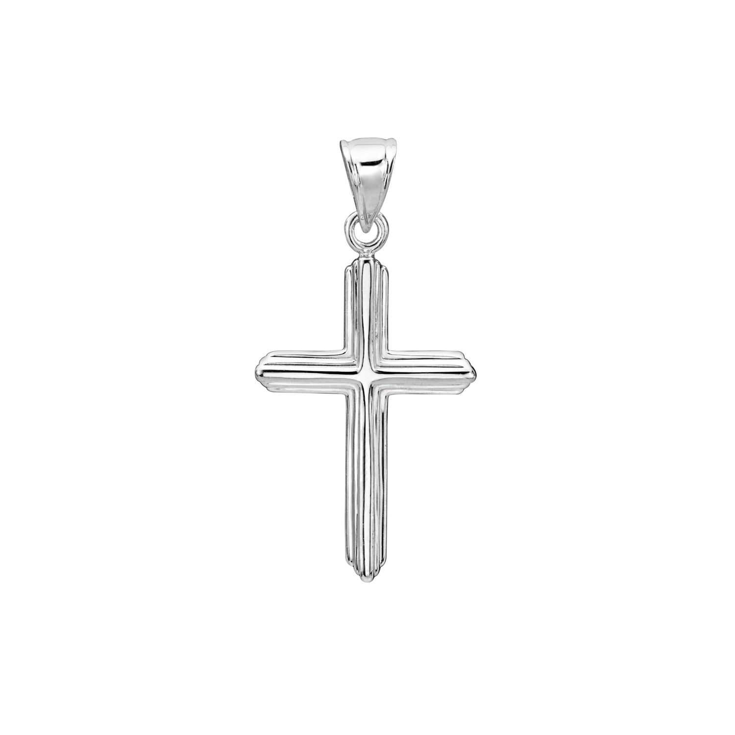 925 STERLING SILVER MODERN CROSS PENDANT F68617