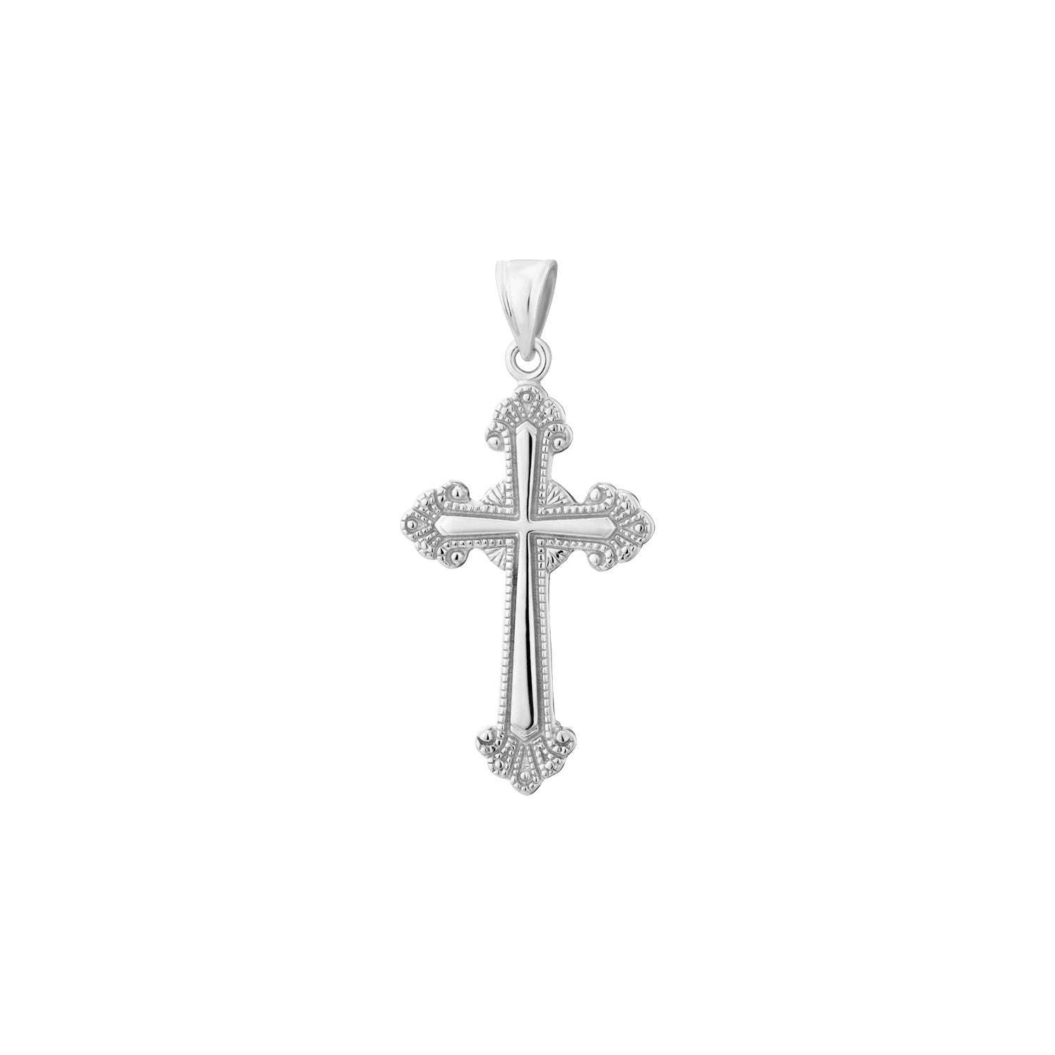 925 STERLING SILVER ANTIQUE PATTERN CROSS PENDANT
