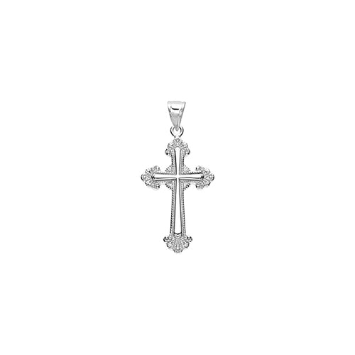 925 STERLING SILVER ANTIQUE CROSS PENDANT 25.0 MM. F68618