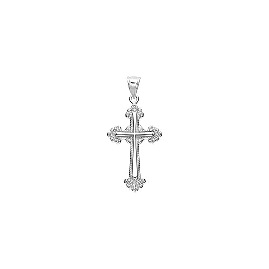 925 STERLING SILVER ANTIQUE CROSS PENDANT 25.0 MM. F68618