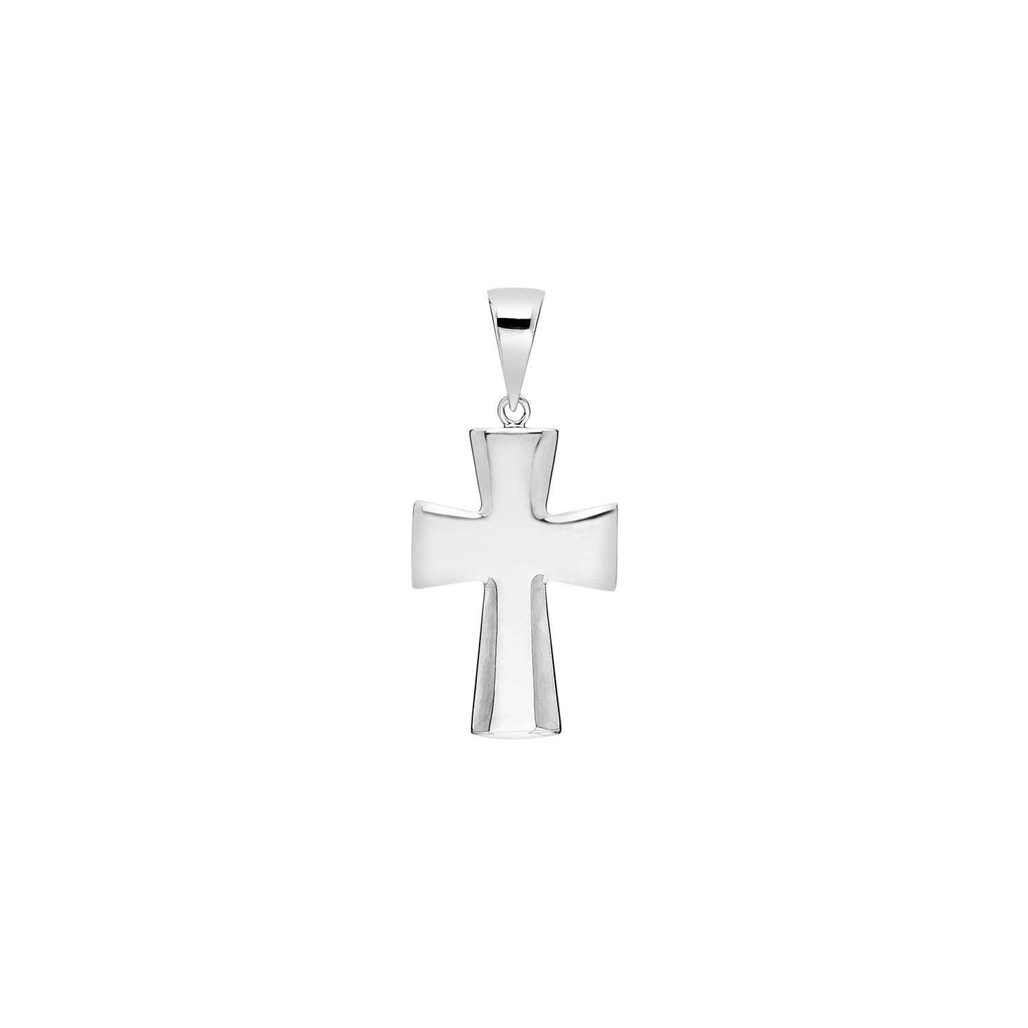 925 STERLING SILVER BOLD MODERN CROSS PENDANT F68795