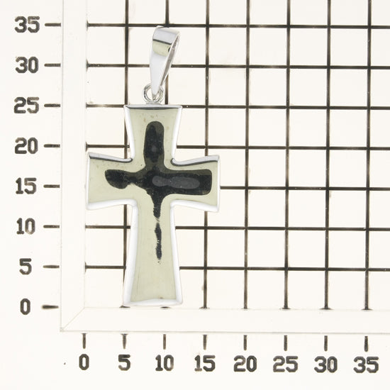 925 STERLING SILVER BOLD MODERN CROSS PENDANT F68795