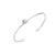 925 STERLING SILVER LITTLE FLOWER BALL END OPEN CUFF BANGLE F70554