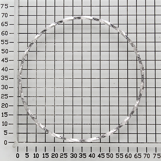 925 STERLING SILVER THIN TWISTED ALL AROUND SLIP ON BANGLE F70862