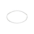 925 STERLING SILVER HALF ROUND SLIP ON BANGLE CHAIN BRACELET F70985