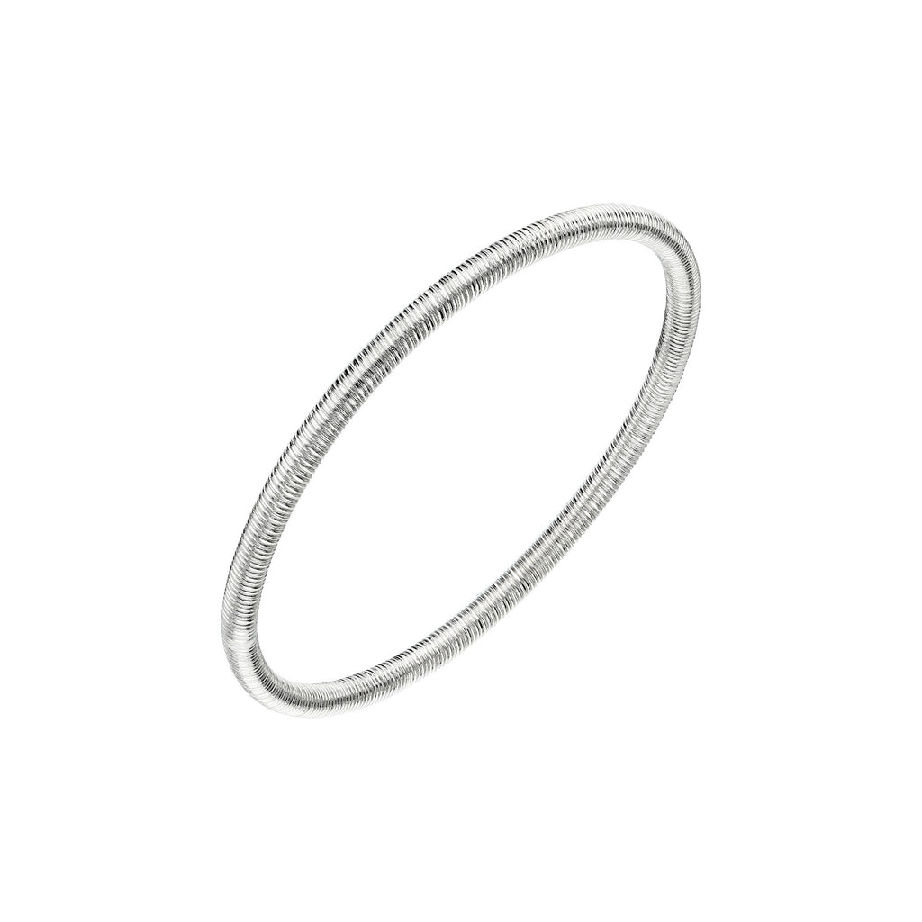 925 STERLING SILVER SPECIAL DIAMOND CUT ALL ROUND SLIP ON BANGLE F72518