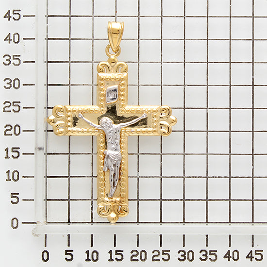 925 STERLING SILVER JESUS CROSS PENDANT F72637