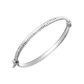 925 STERLING SILVER CLASSIC DIAMOND CUT HINGED BANGLE F77069