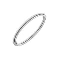 925 STERLING SILVER CAVIAR OVAL HINGED BANGLE BRACELET F78167