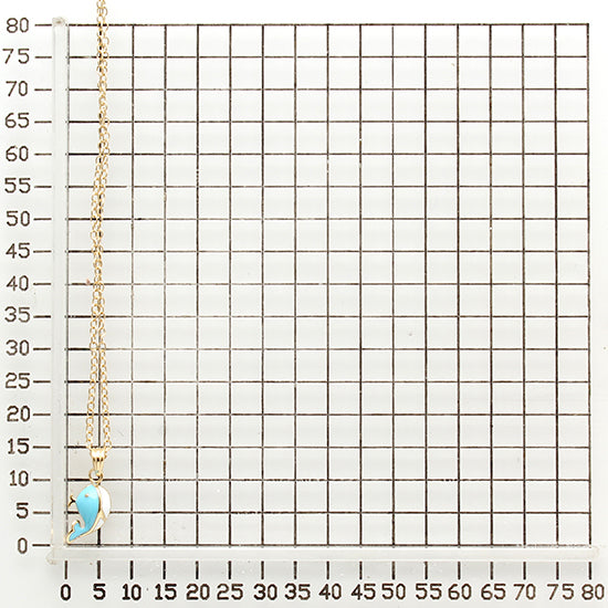 925 STERLING SILVER LITTLE DOLPHIN ENAMEL PENDANT F78327