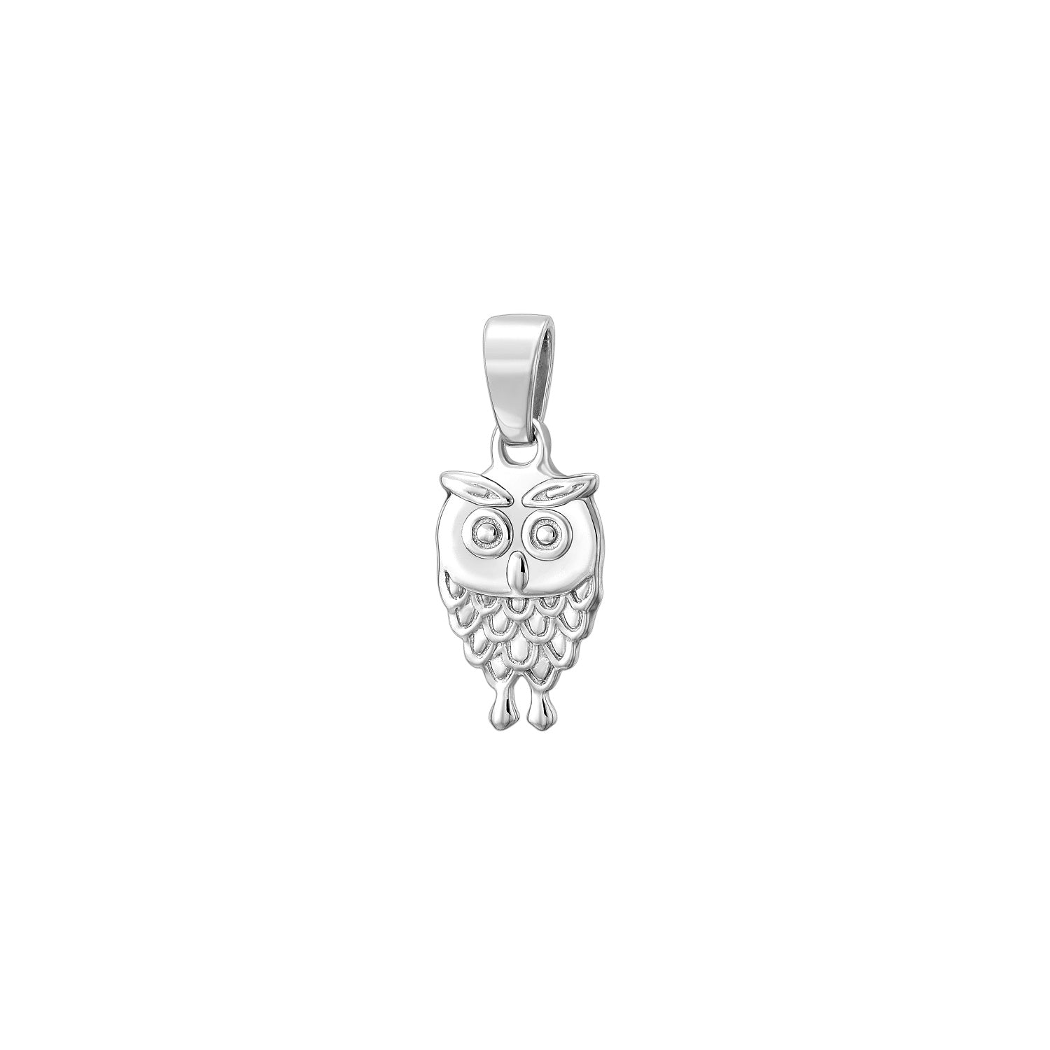 925 STERLING SILVER "OWL" FLAT PENDANT F79511