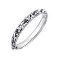 925 STERLING SILVER ABSTRACT FLORAL ENAMEL HINGED BANGLE F81153