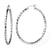 925 STERLING SILVER ROUND HOOP EARRINGS WITH DIAMOND CUT 40.0 MM F84783