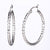 925 STERLING SILVER ROUND HOOP EARRINGS WITH DIAMOND CUT 30.0 MM F84797
