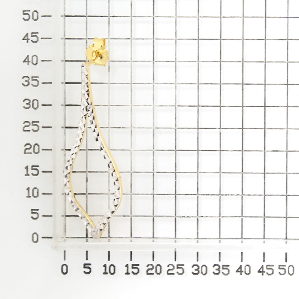 925 STERLING SILVER DROP SHAPE EARRINGS