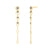 925 STERLING SILVER LINEAR DANGLE DROP EARRINGS