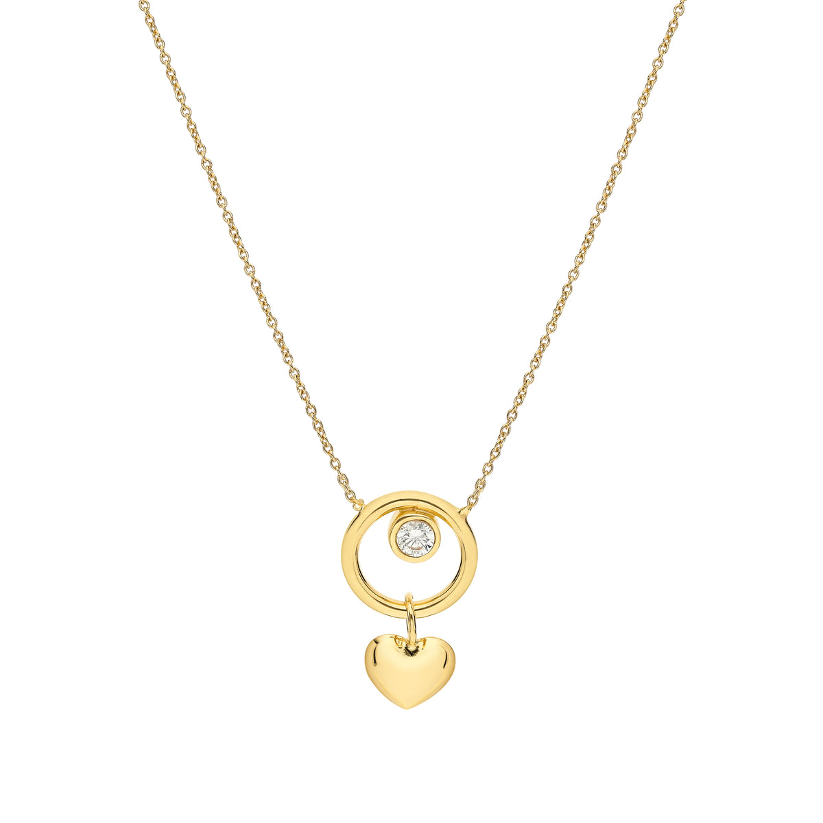 925 STERLING SILVER LIGHTWEIGHT HEART NECKLACE