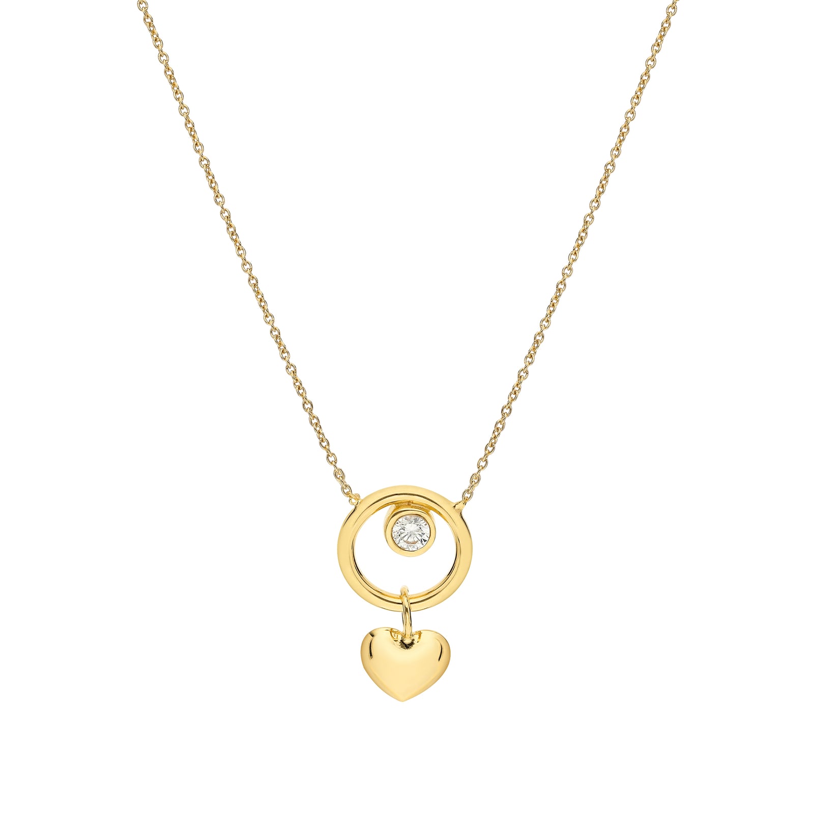 925 STERLING SILVER LIGHTWEIGHT HEART NECKLACE