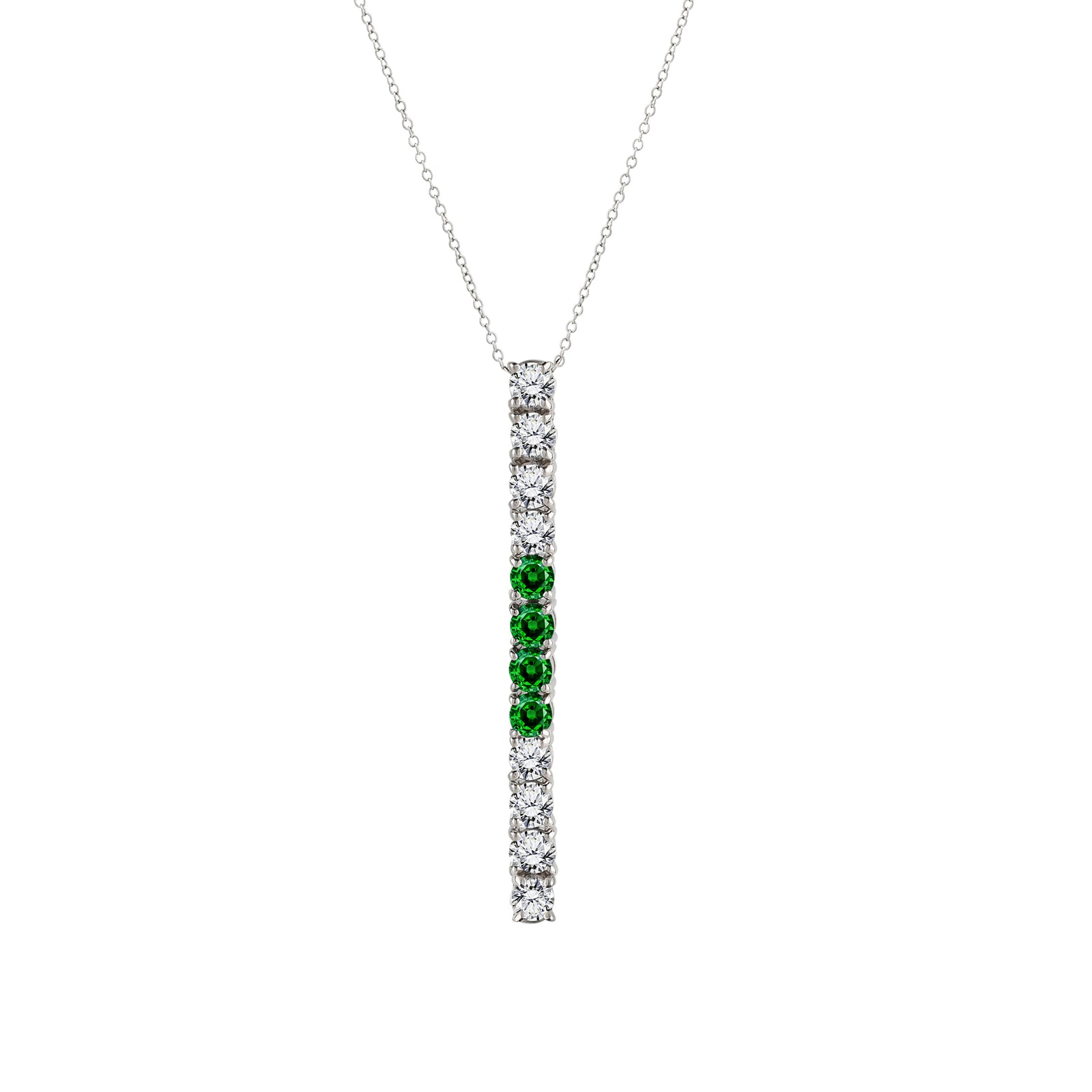 1K & 925 CLASSIC LINEAR GEMSTONE NECKLACE