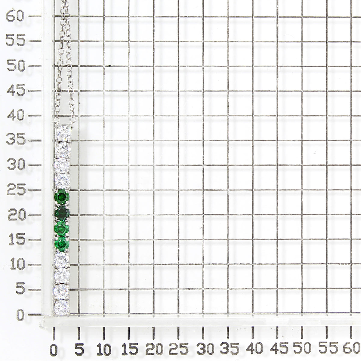 1K & 925 CLASSIC LINEAR GEMSTONE NECKLACE