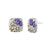 925 STERLING SILVER BLOSSOM CUSHION STUD EARRINGS