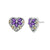 925 STERLING SILVER HEART STUD BLOSSOM EARRINGS