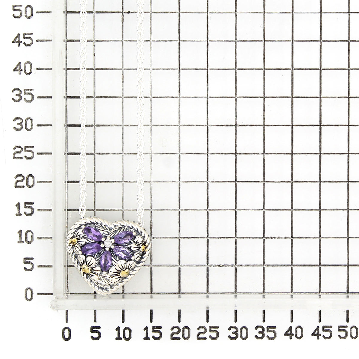 925 STERLING SILVER BLOSSOM HEART PENDANT NECKLACE