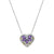 925 STERLING SILVER BLOSSOM HEART PENDANT NECKLACE